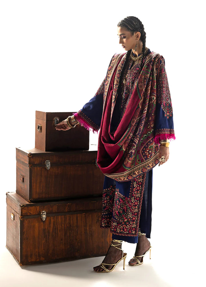 Zainab Chottani Unstitched Marina Twill With Shawl Embroidered Suits 3 Piece ZC25WS D-09 Vilana - Winter Collection