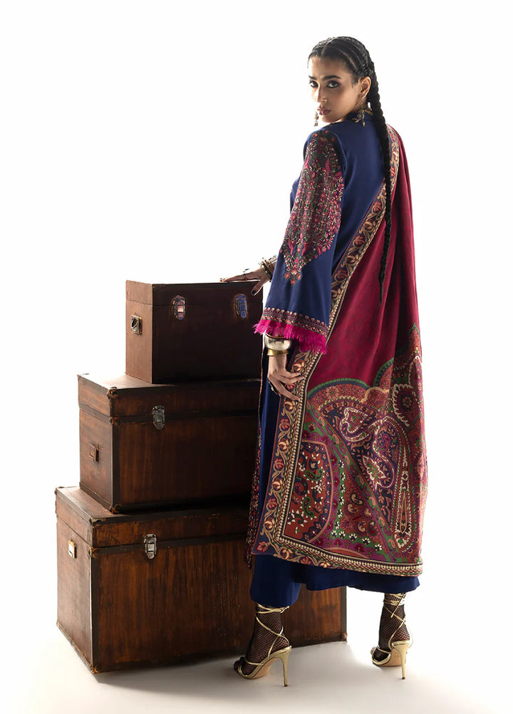 Zainab Chottani Unstitched Marina Twill With Shawl Embroidered Suits 3 Piece ZC25WS D-09 Vilana - Winter Collection