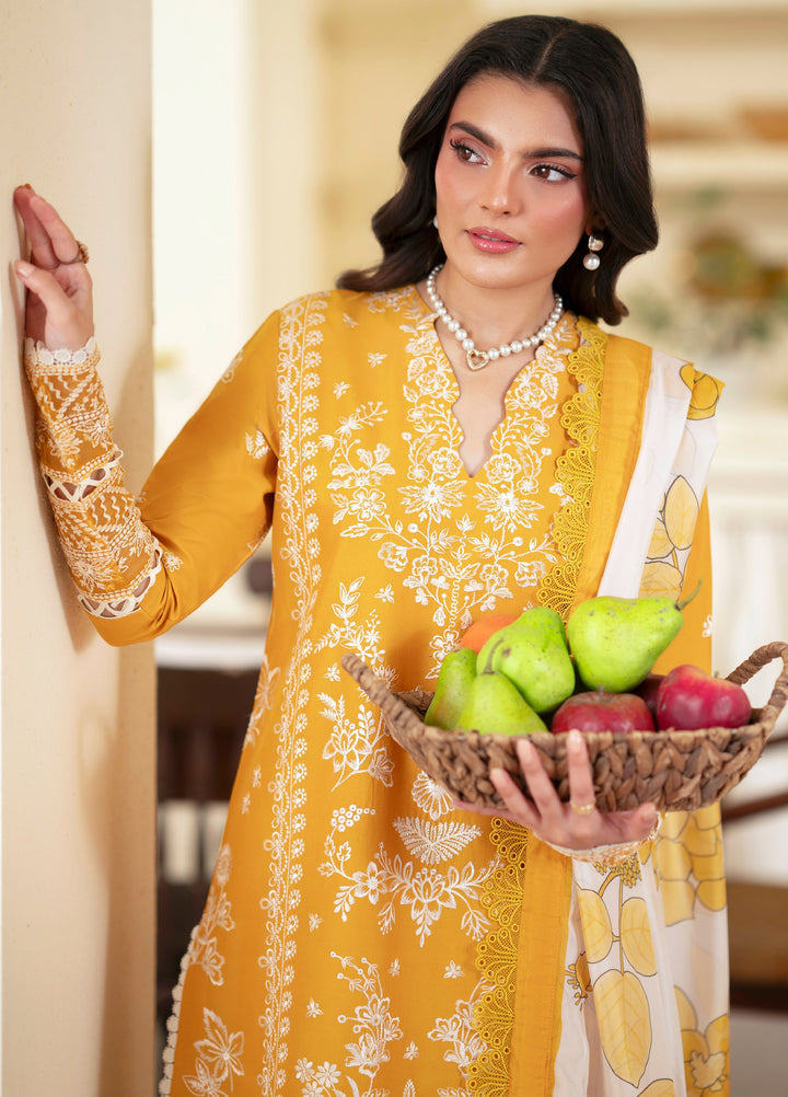 Ember by Mahnur Unstitched Lawn Embroidered 3 Piece Suit MN26UE EM-013 - Summer Collection