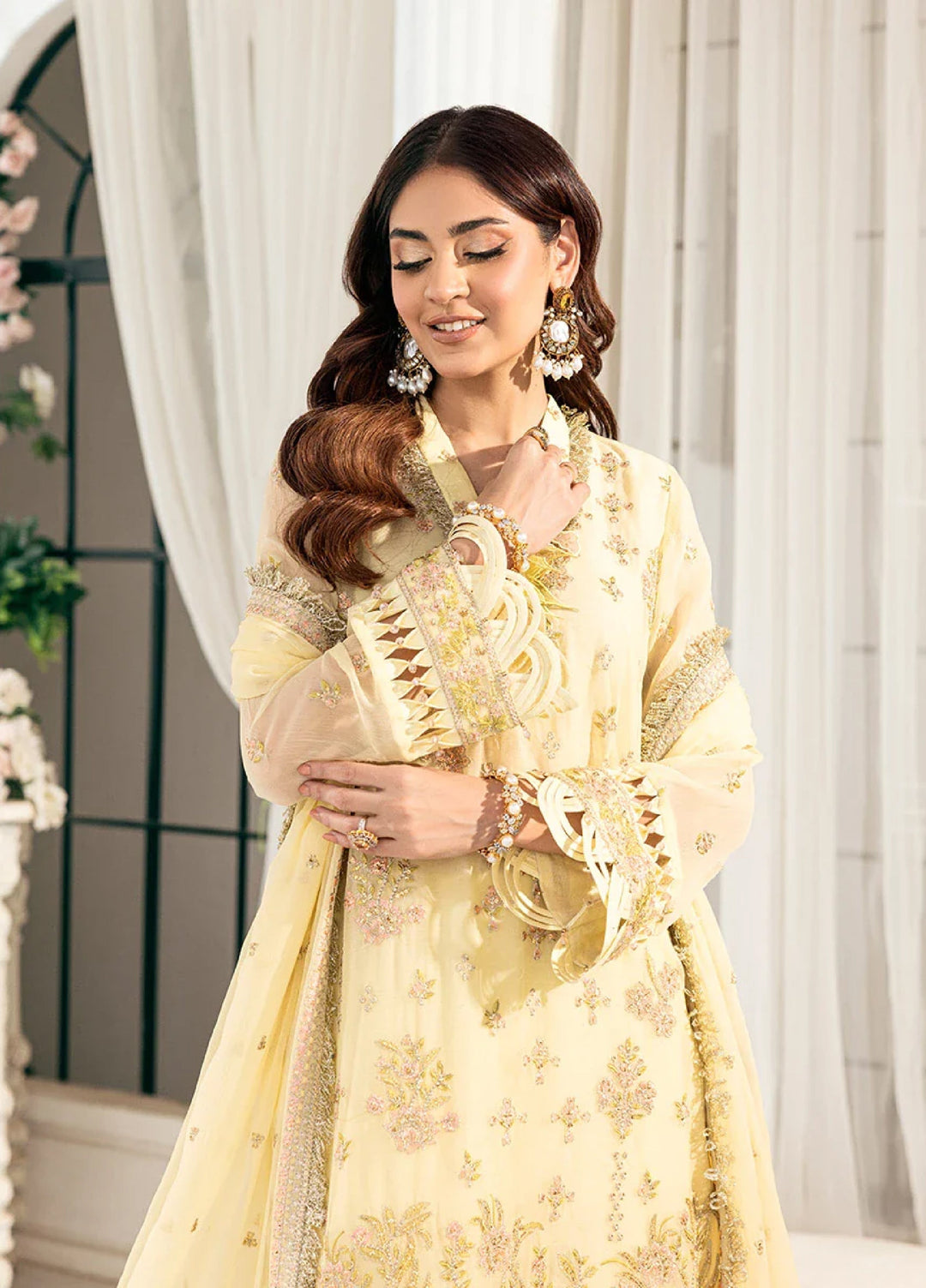 Signature by Salitex Embroidered Chiffon Suits Unstitched 3 Piece SUNS7CH040UT - Summer Collection