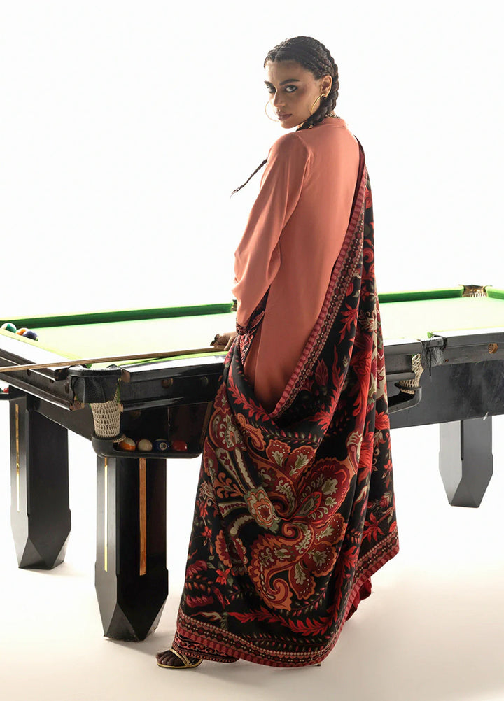 Zainab Chottani Unstitched Marina Twill With Shawl Embroidered Suits 3 Piece ZC25WS D-04 Zuri - Winter Collection