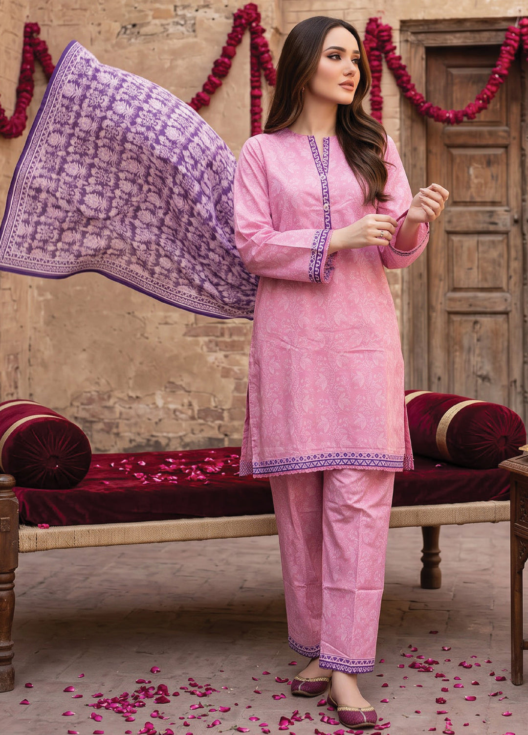 Regalia Textiles Women RTW Printed Lawn 3 Piece Suit RG26PPL D-06 - Casual Collection