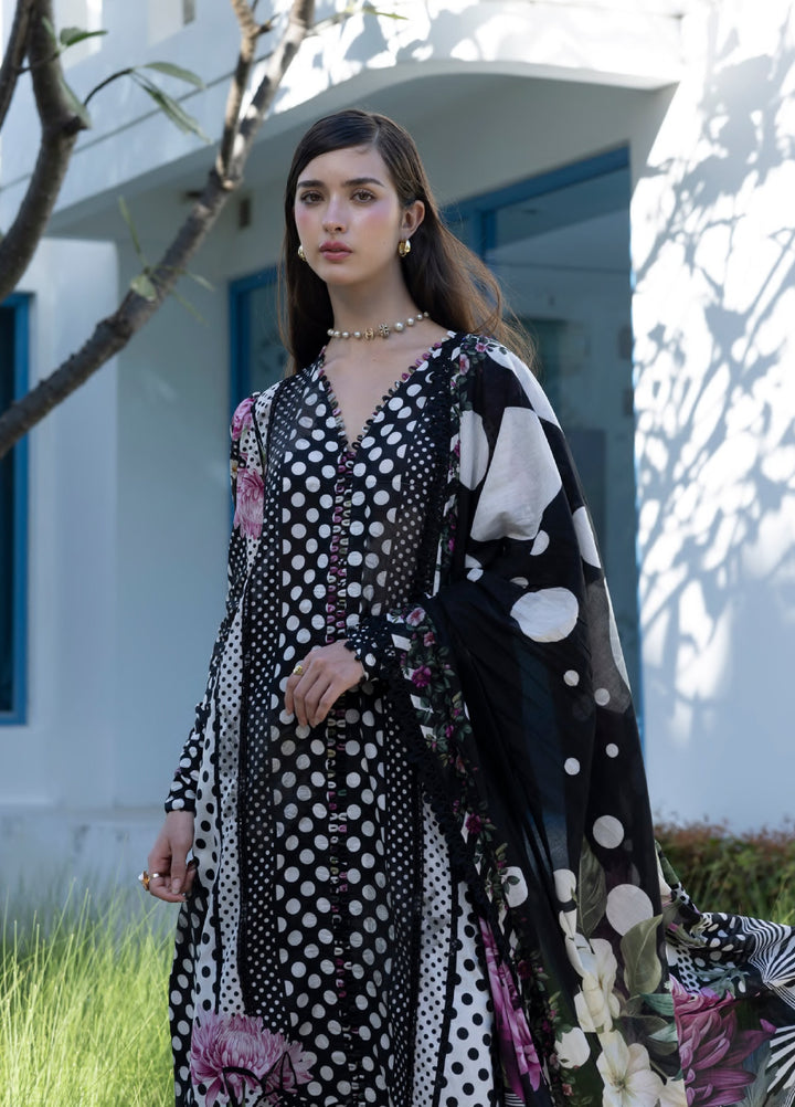 Santorini by Elaf Unstitched Lawn Printed 3 Piece Suit EL26US EPN-1B POIS N HER - Summer Collection