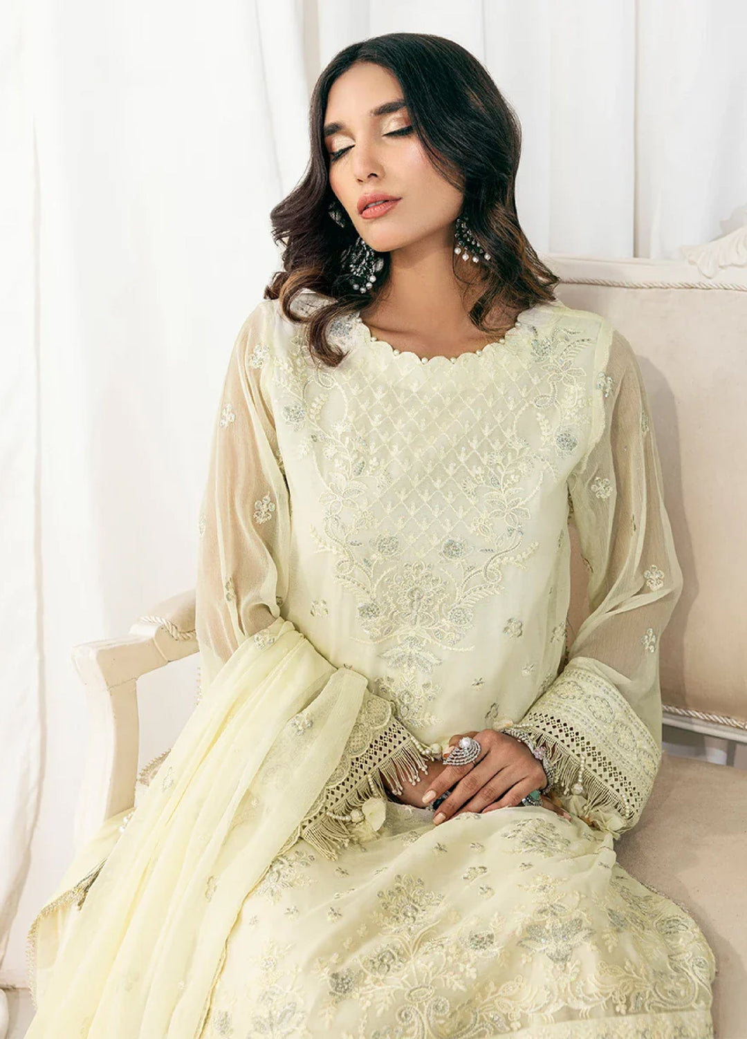 Signature by Salitex Embroidered Chiffon Suits Unstitched 3 Piece SUNS7CH038UT - Summer Collection