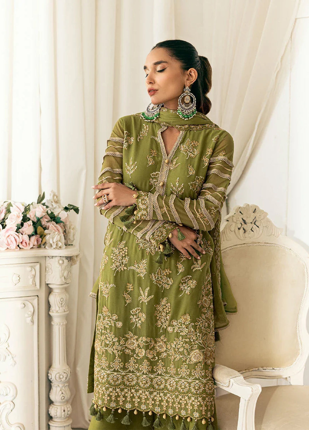 Signature by Salitex Embroidered Chiffon Suits Unstitched 3 Piece SUNS7CH030UT - Summer Collection