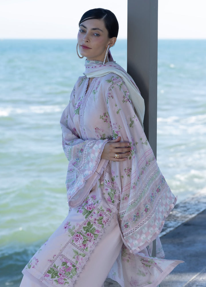 Santorini by Elaf Unstitched Lawn Printed 3 Piece Suit EL26US EPN-4B DOLL ME UP - Summer Collection