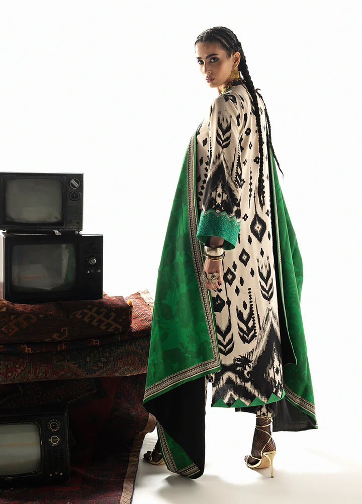 Zainab Chottani Unstitched Marina Twill With Shawl Embroidered Suits 3 Piece ZC25WS D-07 Novaya - Winter Collection