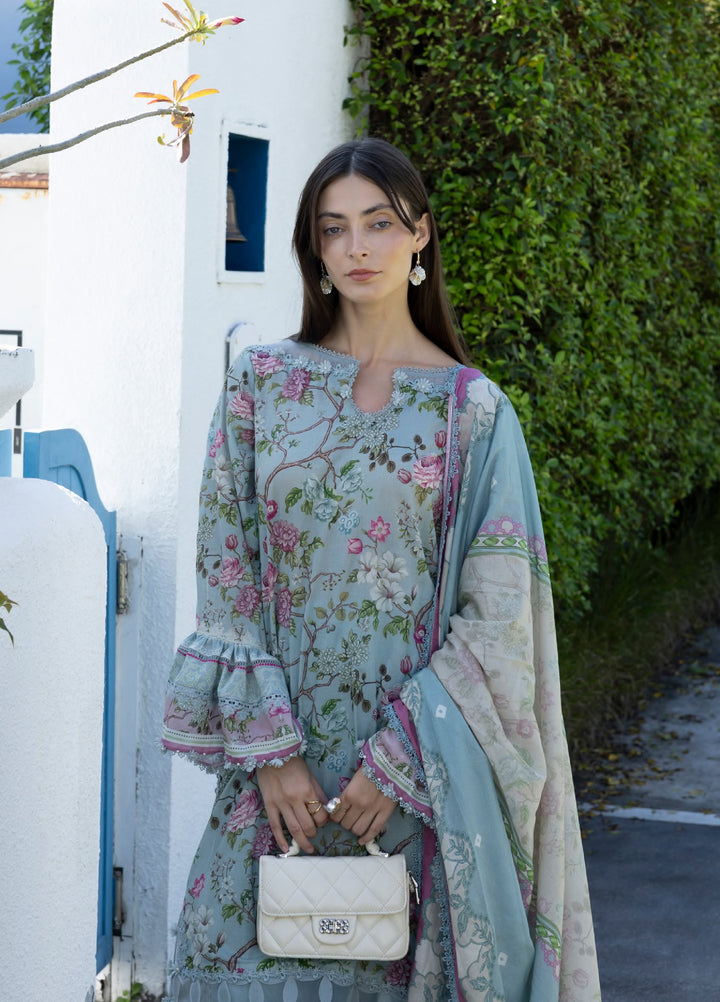 Santorini by Elaf Unstitched Lawn Printed 3 Piece Suit EL26US EPN-8A EIRINI BLOOM - Summer Collection