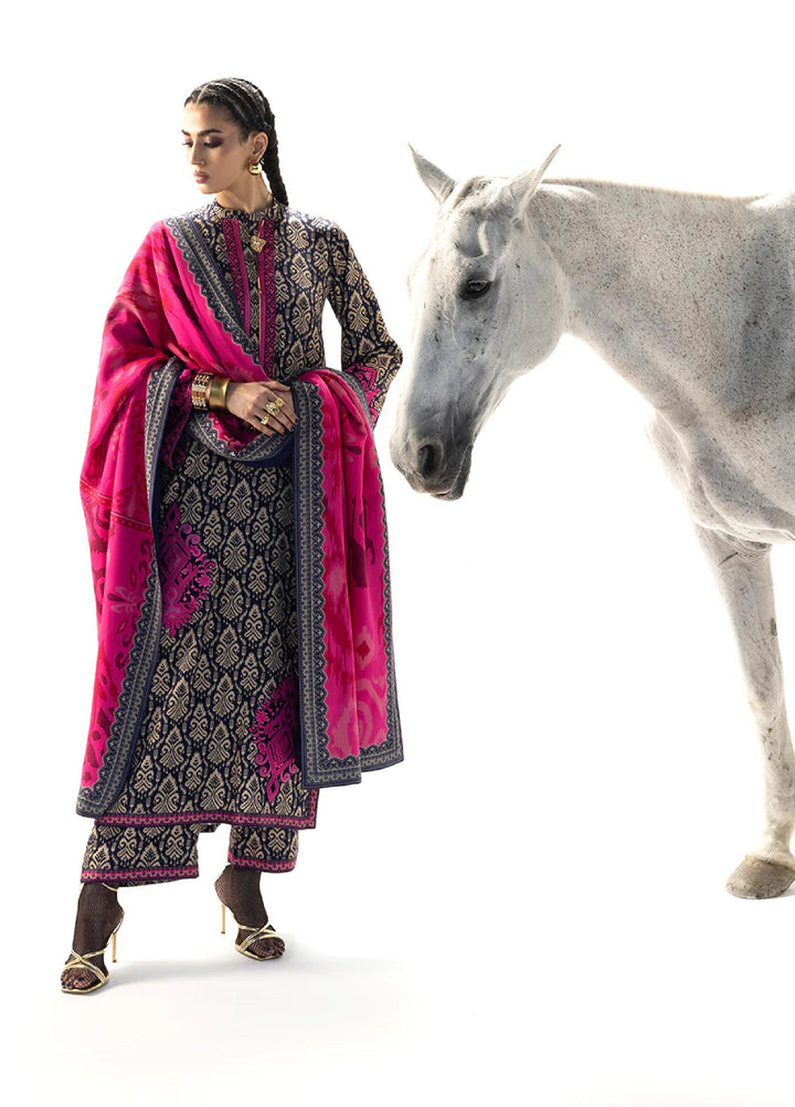 Zainab Chottani Unstitched Marina Twill With Shawl Embroidered Suits 3 Piece ZC25WS D-08 Kesia - Winter Collection