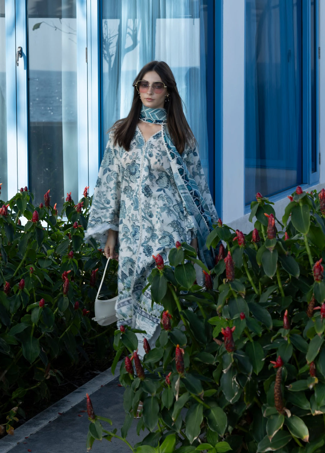 Santorini by Elaf Unstitched Lawn Printed 3 Piece Suit EL26US EPN-05 SURREAL - Summer Collection