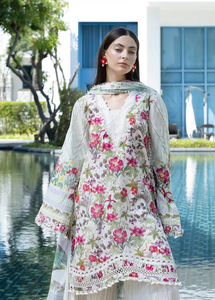 Santorini by Elaf Unstitched Lawn Printed 3 Piece Suit EL26US EPN-9B CHANTILLY - Summer Collection