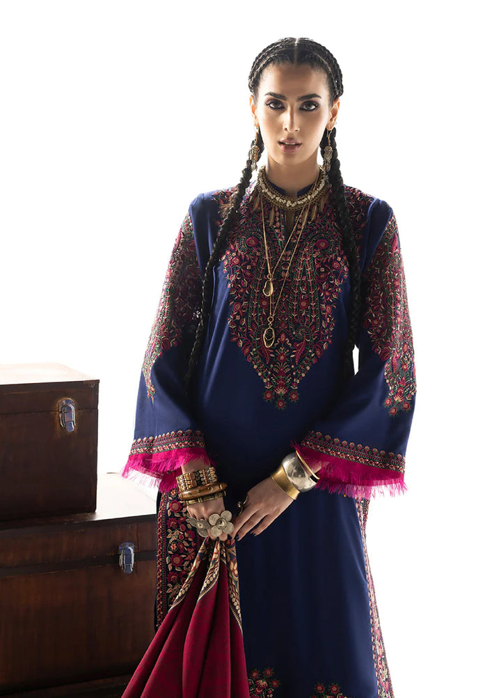 Zainab Chottani Unstitched Marina Twill With Shawl Embroidered Suits 3 Piece ZC25WS D-09 Vilana - Winter Collection