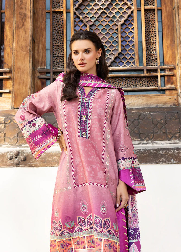 Mushq Hemline Echoes Of Serneity Unstitched Festive Raw Silk Printed 3 Piece MQ25ES D-09 Stella Song - Festive Collection