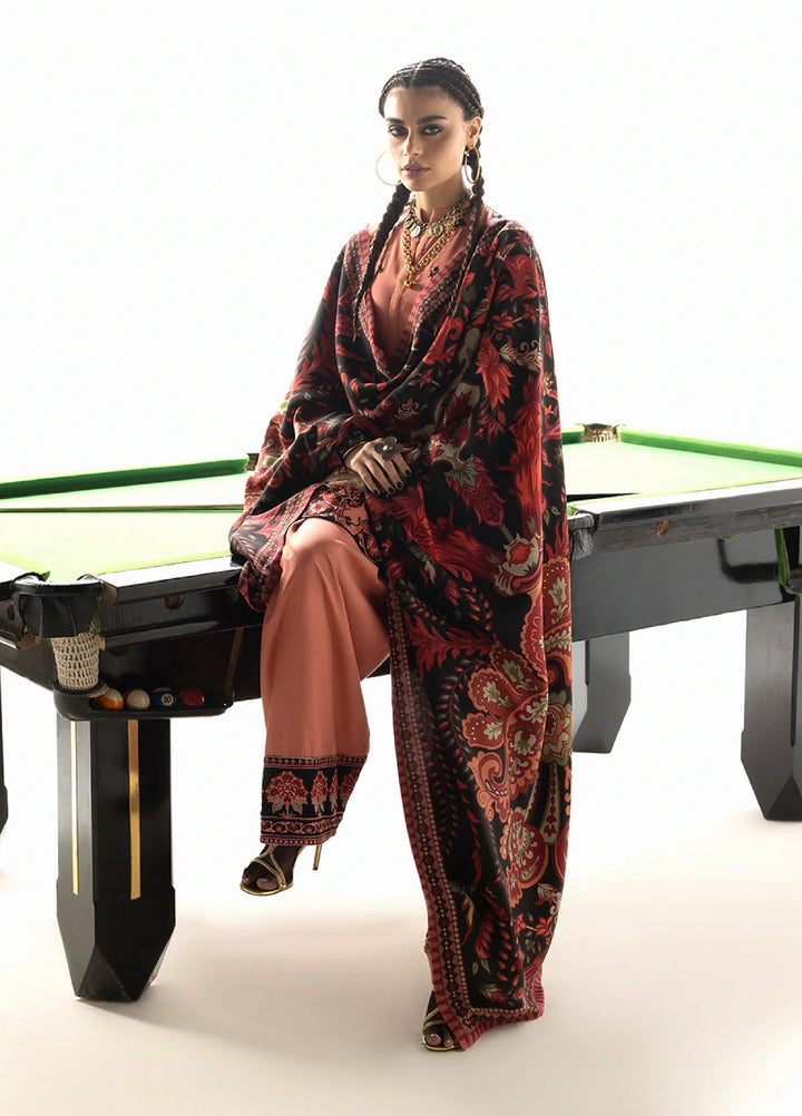 Zainab Chottani Unstitched Marina Twill With Shawl Embroidered Suits 3 Piece ZC25WS D-04 Zuri - Winter Collection