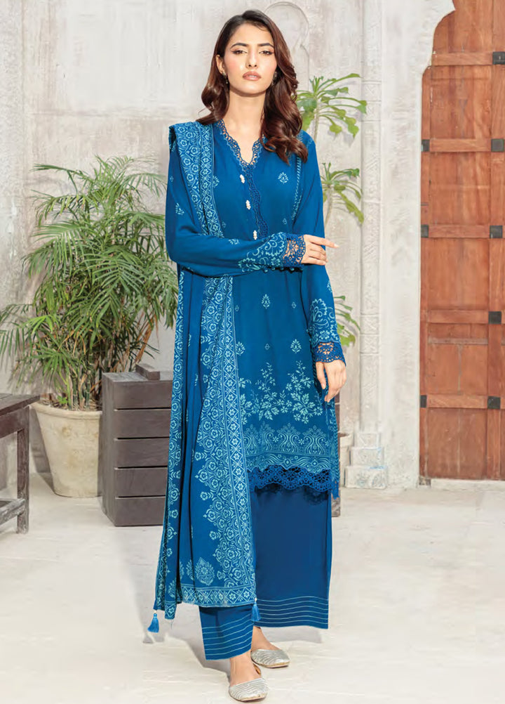 Lakhany Printed Pashmina Suits Unstitched 3 Piece LSM25LP LG-UB-0259-A - Winter Collection
