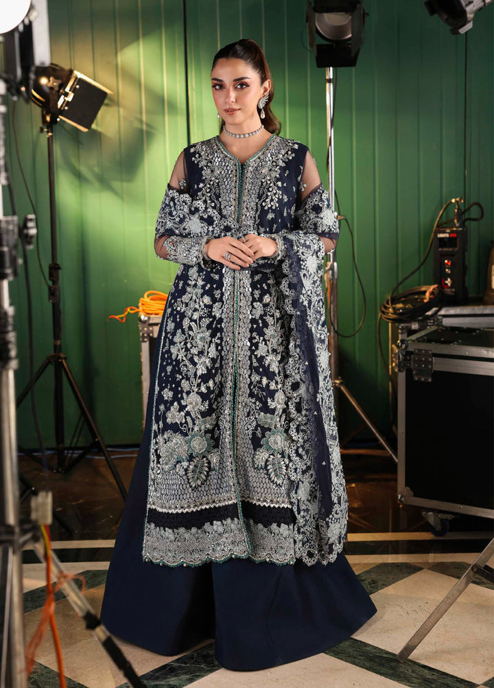 Stardom by Elaf Unstitched Luxury Formals Embroidered Net 3 Piece Suits  EL25SF D-ESH-06 Sky Fall - Formal Collection