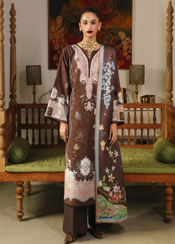 Qprints By Qalamkar Unstitched Linen Embroidered Digital Printed  3 Piece Suits QLM25PW QW-09 B Rabella - Winter Collection