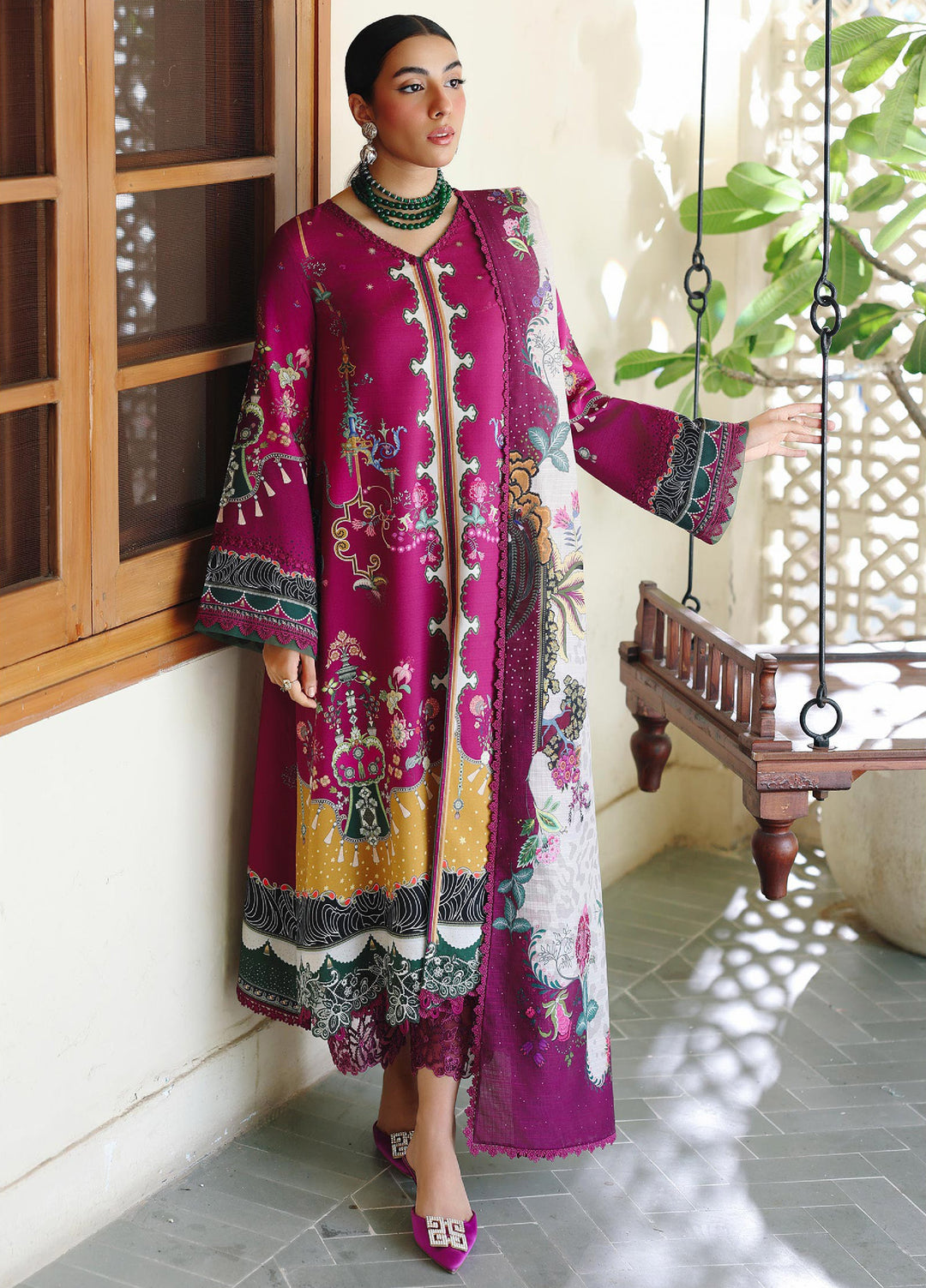 Qprints By Qalamkar Unstitched Linen Printed 3 Piece Suits QLM25PW QW-04 B Lacey - Winter Collection