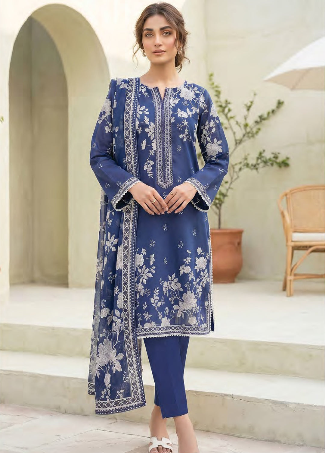 Lakhany Unstitched Printed Lawn 3 Piece Suit LSM26ULP LG-MM-1041 - Casual Collection