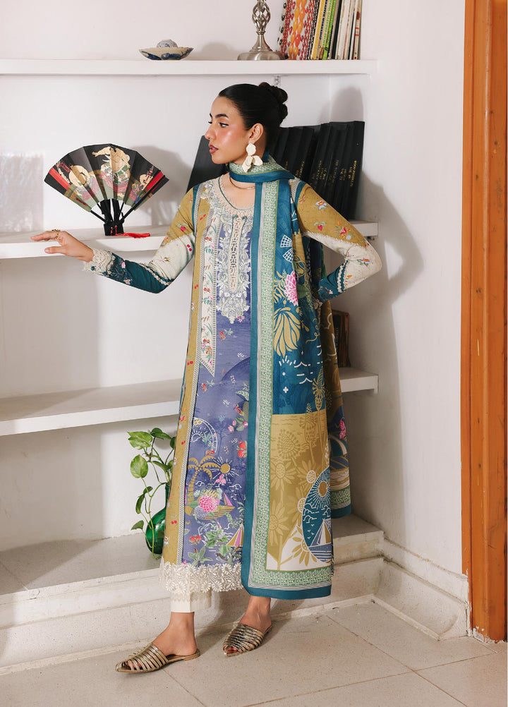 Qprints By Qalamkar Unstitched Linen Printed 3 Piece Suits QLM25PW QW-10 A Alina - Winter Collection