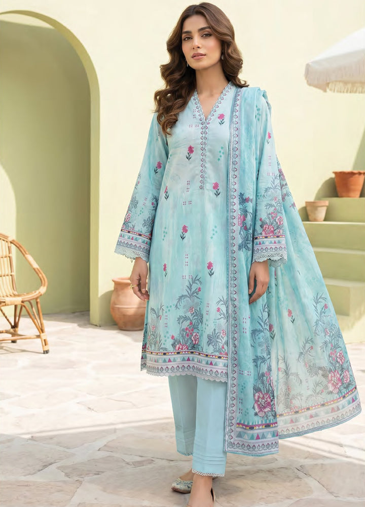 Lakhany Unstitched Printed Lawn 3 Piece Suit LSM26ULP LG-RL-0460 - Casual Collection