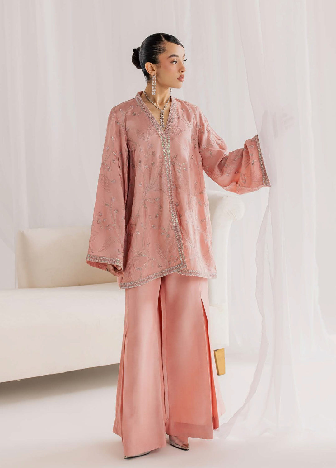 Nureh Women RTW Embroidered Korean Silk 2 Piece Suit NU26RF NP-798 - Festive Collection