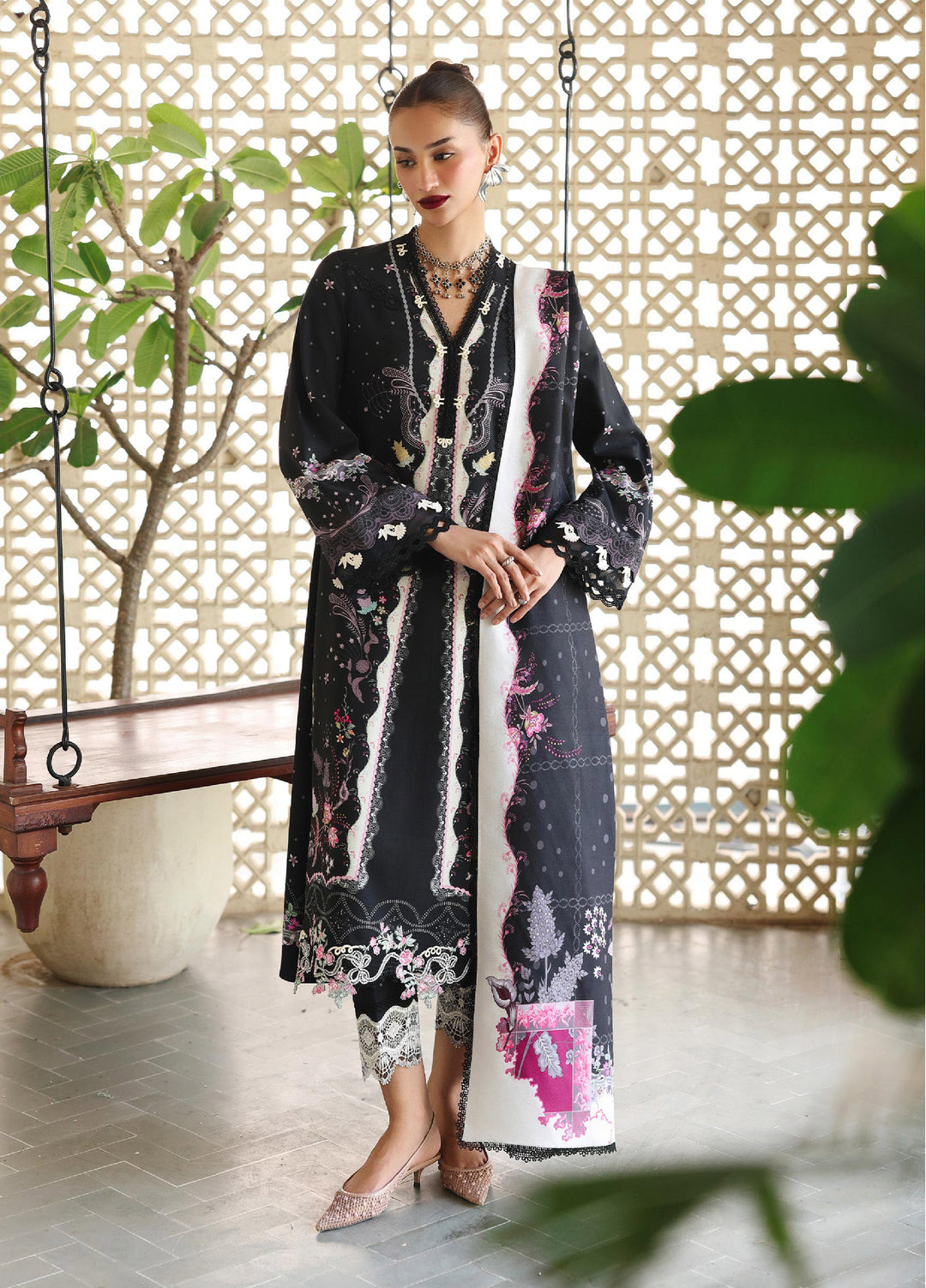Qprints By Qalamkar Unstitched Linen Printed 3 Piece Suits QLM25PW QW-01 A Tyana - Winter Collection