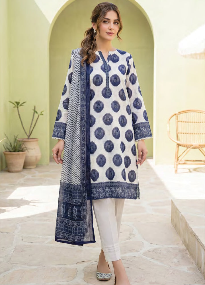 Lakhany Unstitched Printed Lawn 3 Piece Suit LSM26ULP LG-MM-1044 - Casual Collection