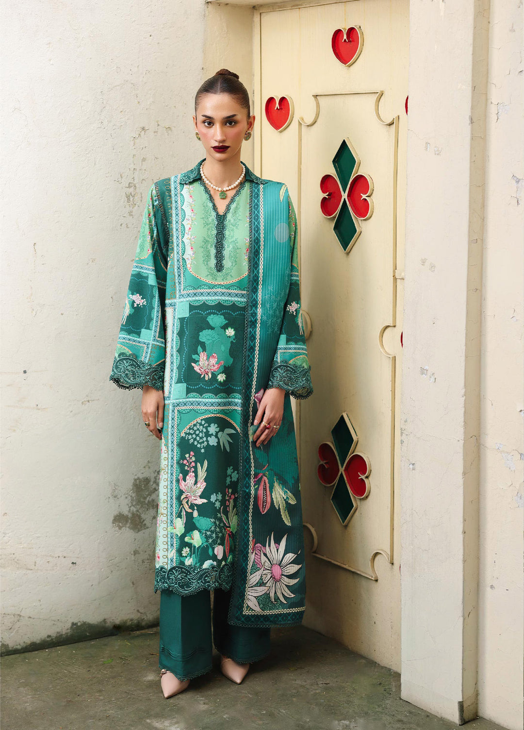 Qprints By Qalamkar Unstitched Linen Printed 3 Piece Suits QLM25PW QW-08 B Anika - Winter Collection