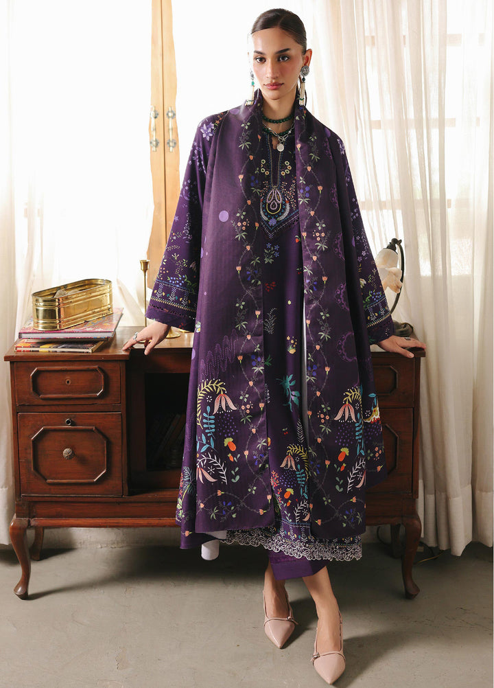 Qprints By Qalamkar Unstitched Linen Printed 3 Piece Suits QLM25PW QW-05 A Elian - Winter Collection