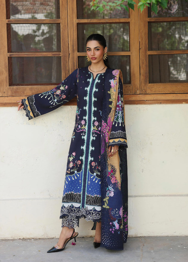 Qprints By Qalamkar Unstitched Linen Printed 3 Piece Suits QLM25PW QW-04 A Allan - Winter Collection