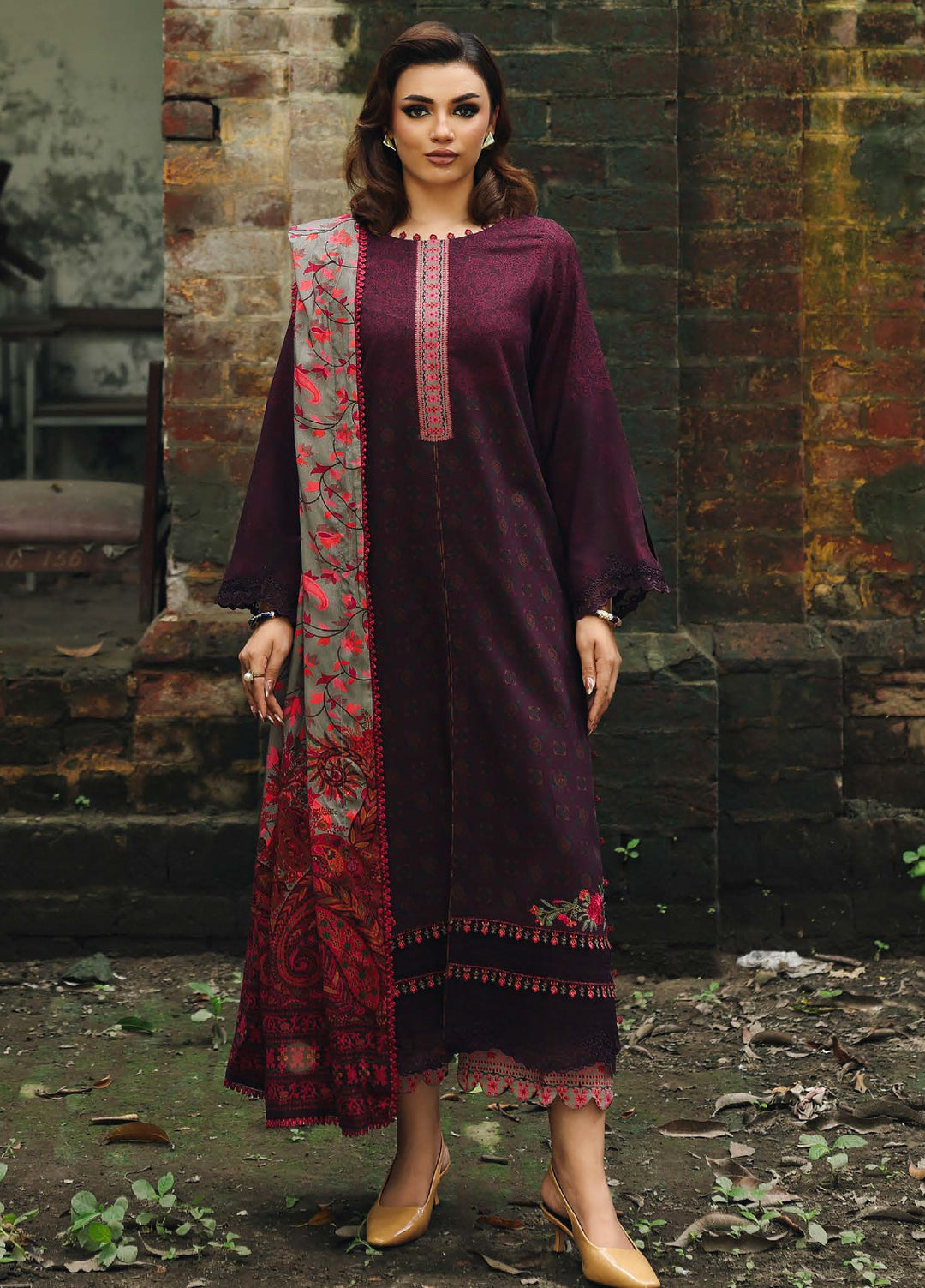 Combination by Charizma Unstitched Winter Collection Vol-02 Linen Printed 3 Piece Suits CZ25CW CCW6-17 - Winter Collection
