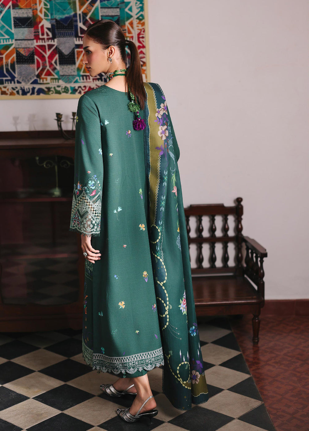 Qprints By Qalamkar Unstitched Linen Printed 3 Piece Suits QLM25PW QW-06 A Karla - Winter Collection