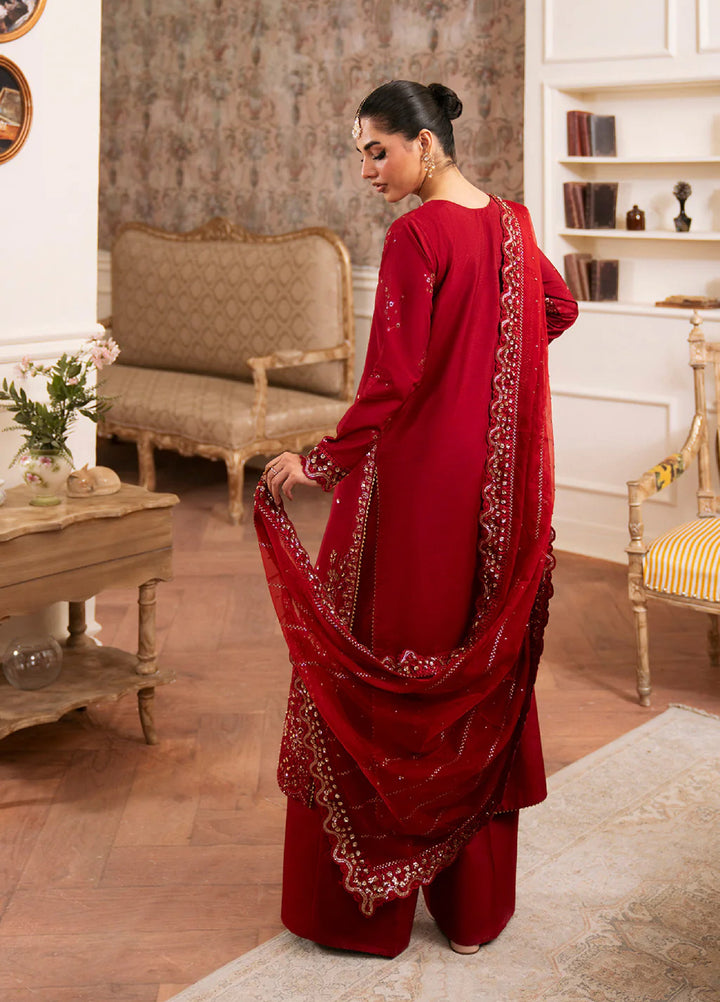 Luxe by Neeshay Pret Korean Raw Silk Crimora - Festive Collection