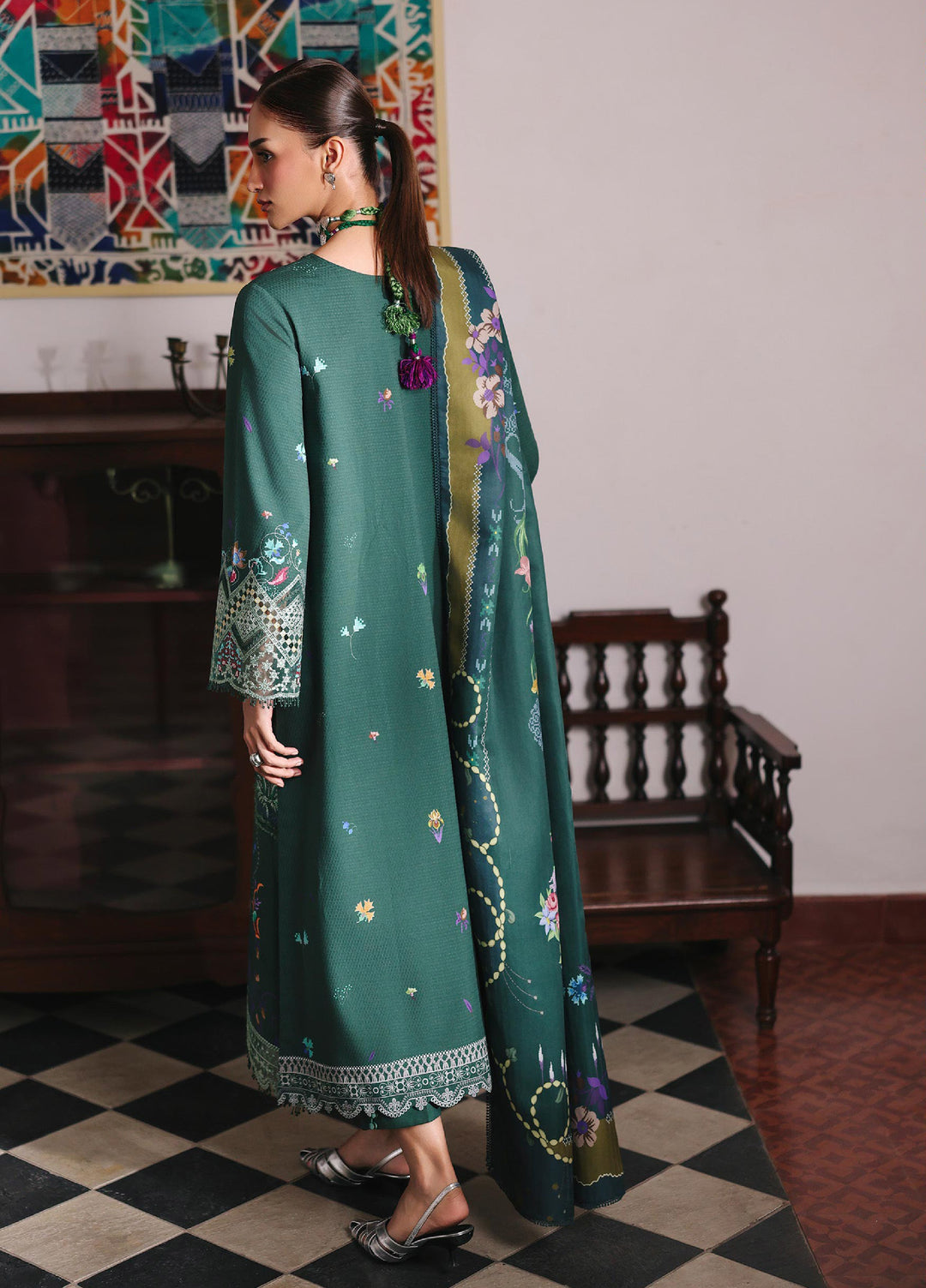 Qprints By Qalamkar Unstitched Linen Printed 3 Piece Suits QLM25PW QW-06 A Karla - Winter Collection
