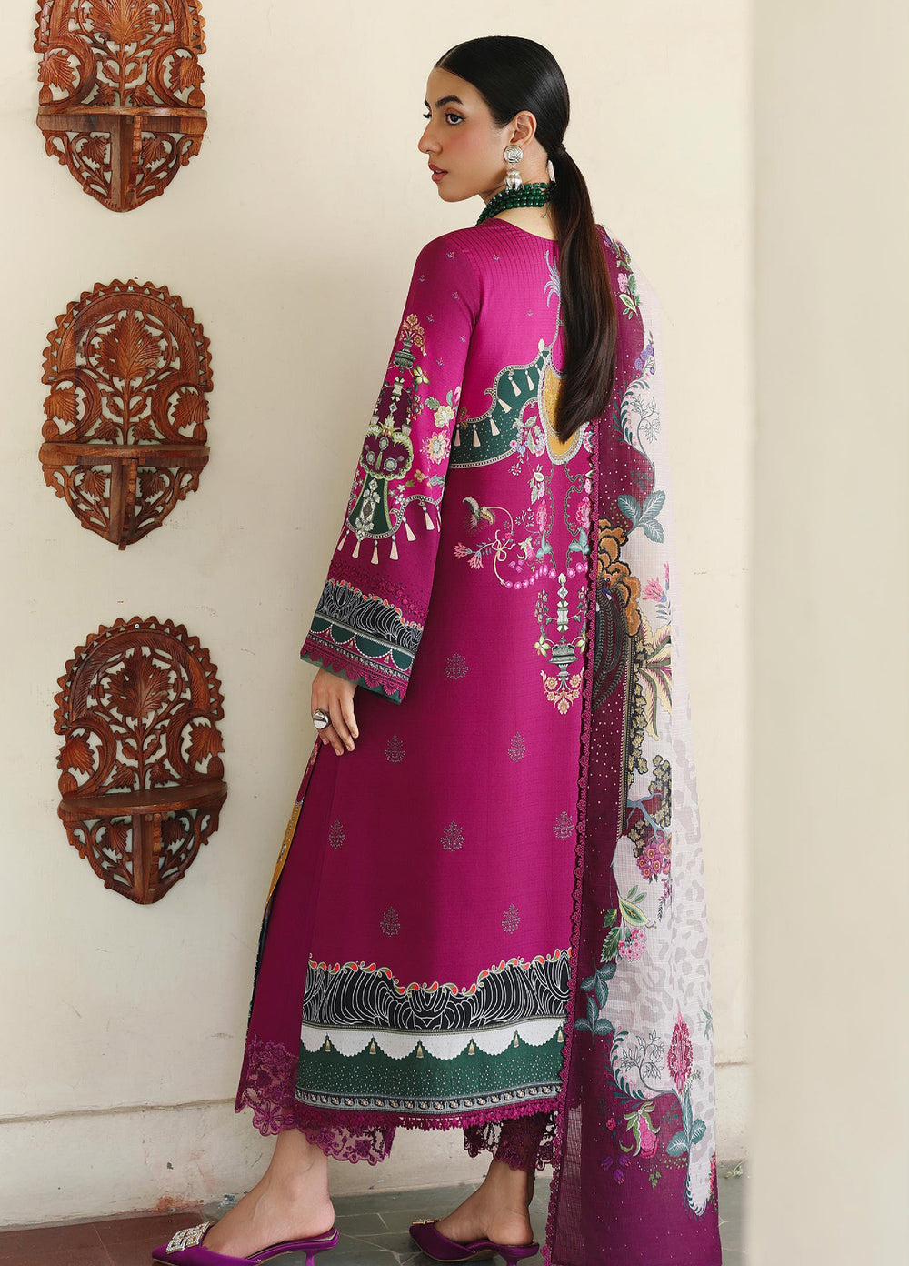 Qprints By Qalamkar Unstitched Linen Printed 3 Piece Suits QLM25PW QW-04 B Lacey - Winter Collection