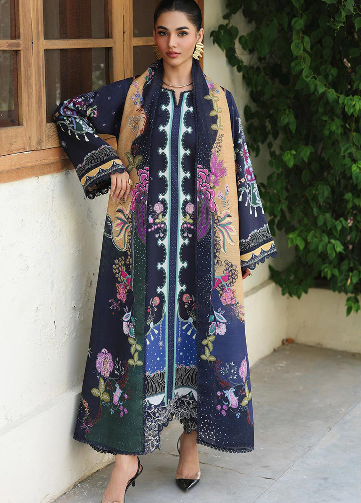 Qprints By Qalamkar Unstitched Linen Printed 3 Piece Suits QLM25PW QW-04 A Allan - Winter Collection