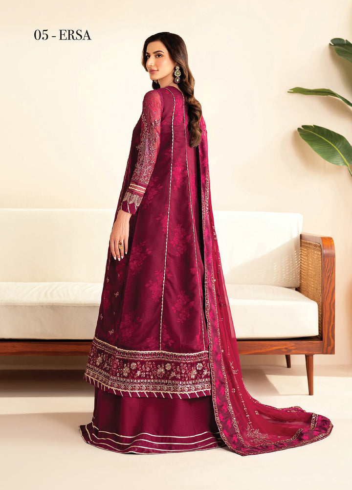 Xenia Formals Unstitched Embroidered Chiffon 3 Piece Suits XE25FU D-05 Ersa - Formal Collection