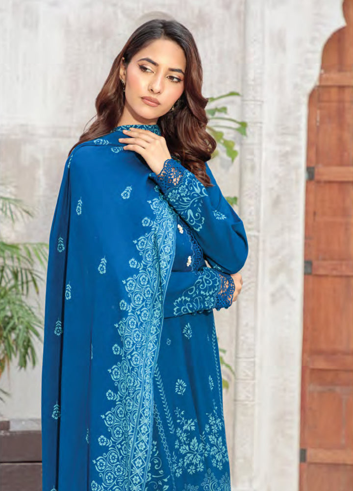 Lakhany Printed Pashmina Suits Unstitched 3 Piece LSM25LP LG-UB-0259-A - Winter Collection