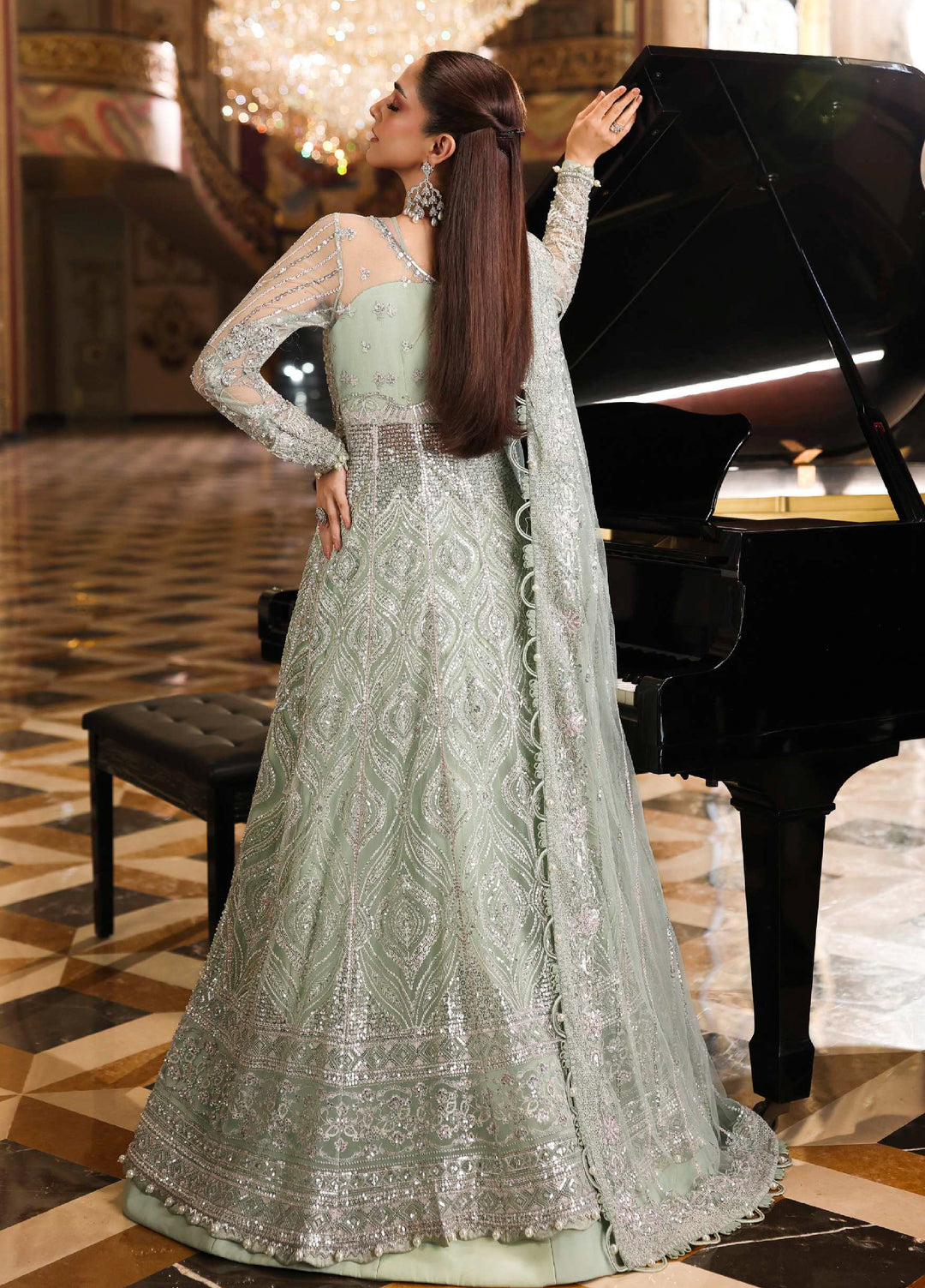 Stardom by Elaf Unstitched Luxury Formals Embroidered Net 3 Piece Suits  EL25SF D-ESH-10 Diana - Formal Collection