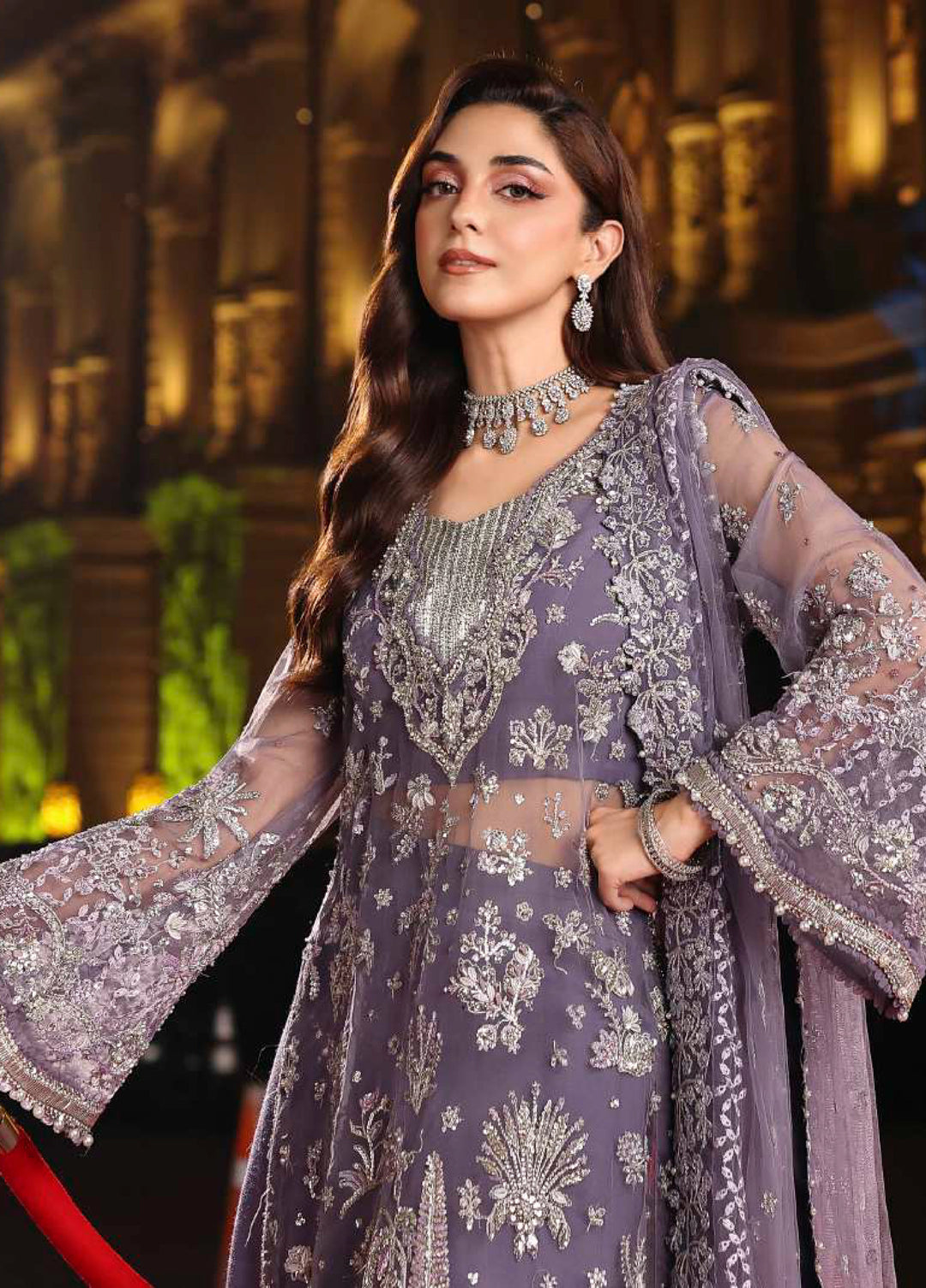 Stardom by Elaf Unstitched Luxury Formals Embroidered Organza 3 Piece Suits  EL25SF D-ESH-04 Muse - Formal Collection