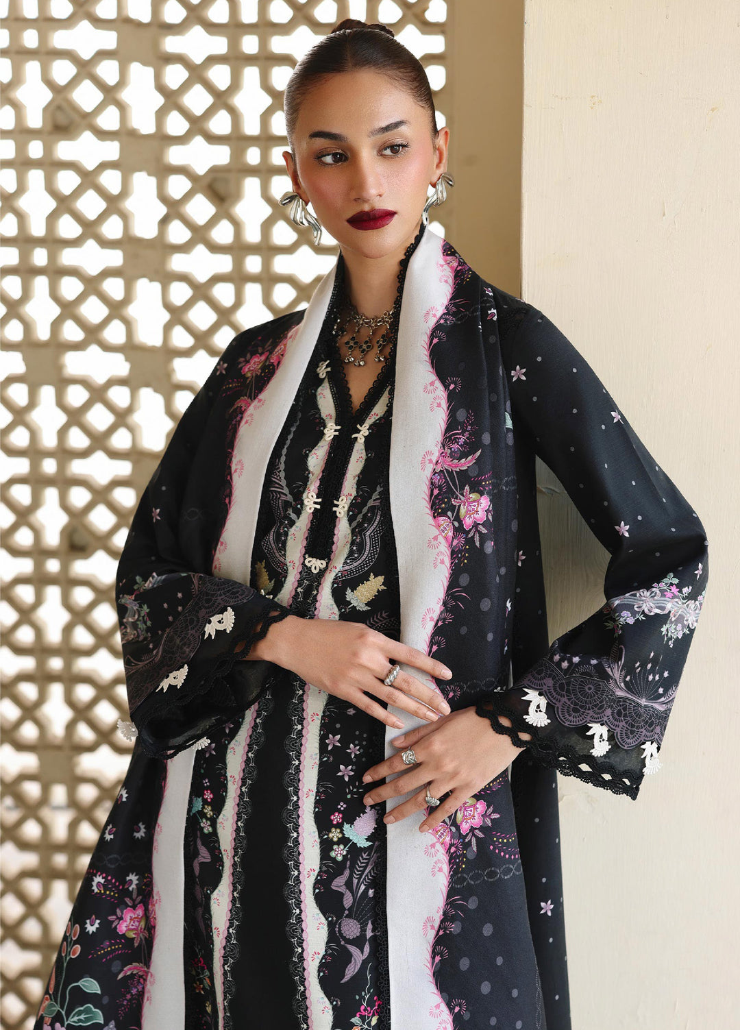 Qprints By Qalamkar Unstitched Linen Printed 3 Piece Suits QLM25PW QW-01 A Tyana - Winter Collection