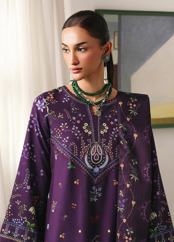 Qprints By Qalamkar Unstitched Linen Printed 3 Piece Suits QLM25PW QW-05 A Elian - Winter Collection