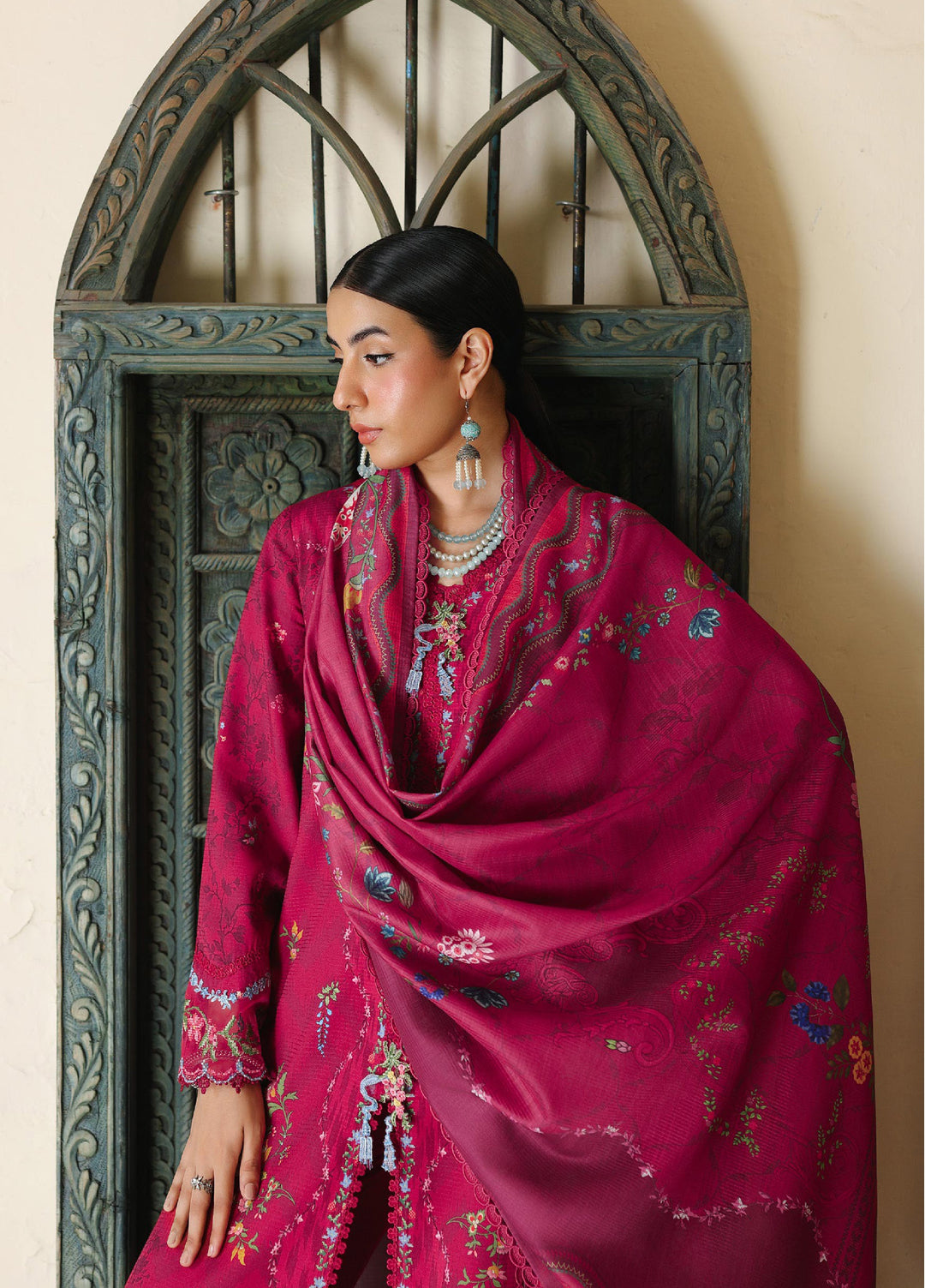 Qprints By Qalamkar Unstitched Linen Printed 3 Piece Suits QLM25PW QW-02 A Mirel - Winter Collection