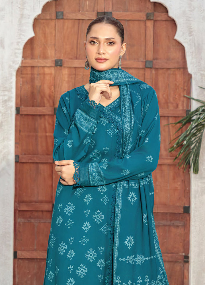 Lakhany Printed Pashmina Suits Unstitched 3 Piece LSM25LP LG-RL-0346-C - Winter Collection