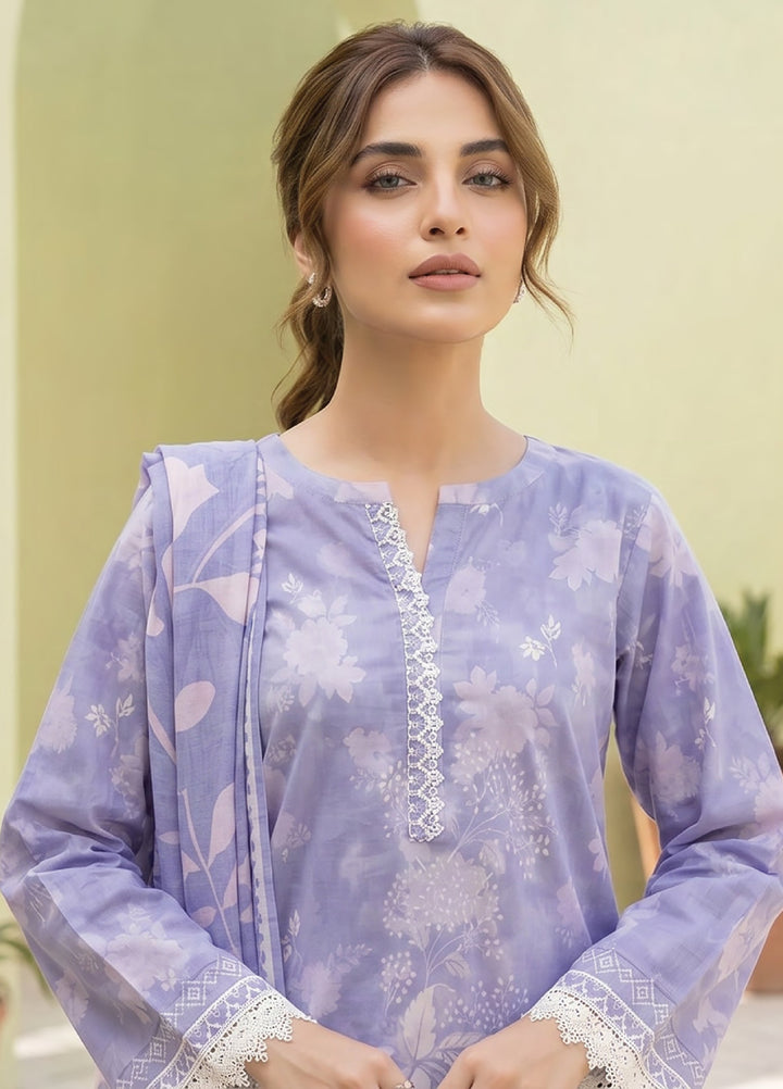 Lakhany Unstitched Printed Lawn 3 Piece Suit LSM26ULP LG-SG-0115 - Casual Collection