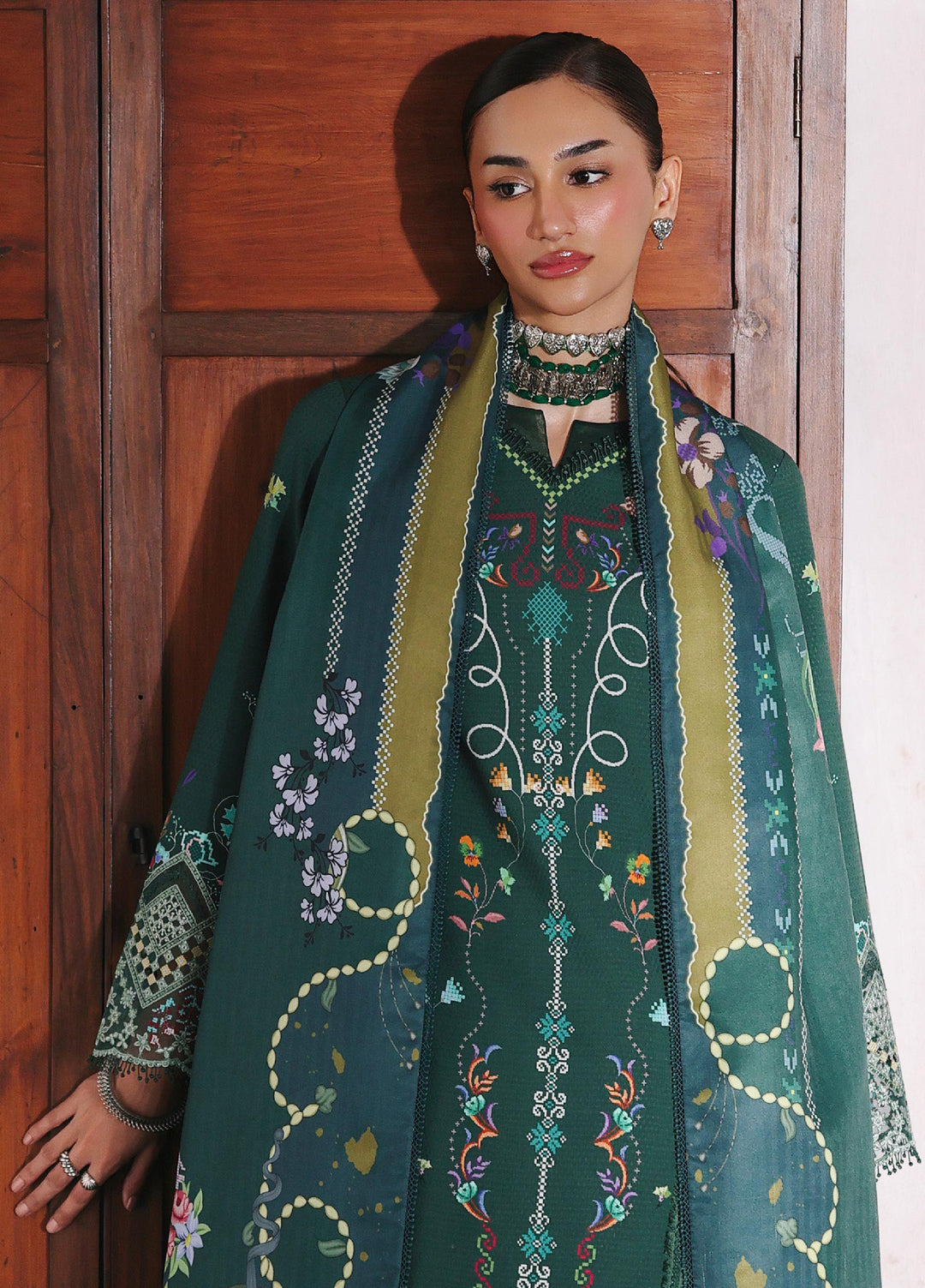 Qprints By Qalamkar Unstitched Linen Printed 3 Piece Suits QLM25PW QW-06 A Karla - Winter Collection
