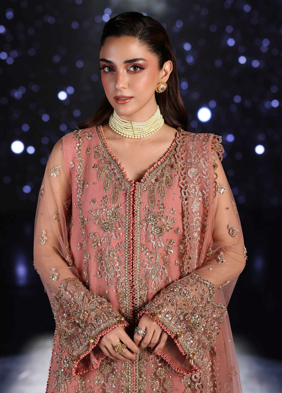 Stardom by Elaf Unstitched Luxury Formals Embroidered Net 3 Piece Suits  EL25SF D-ESH-05 Beyond Beauty - Formal Collection