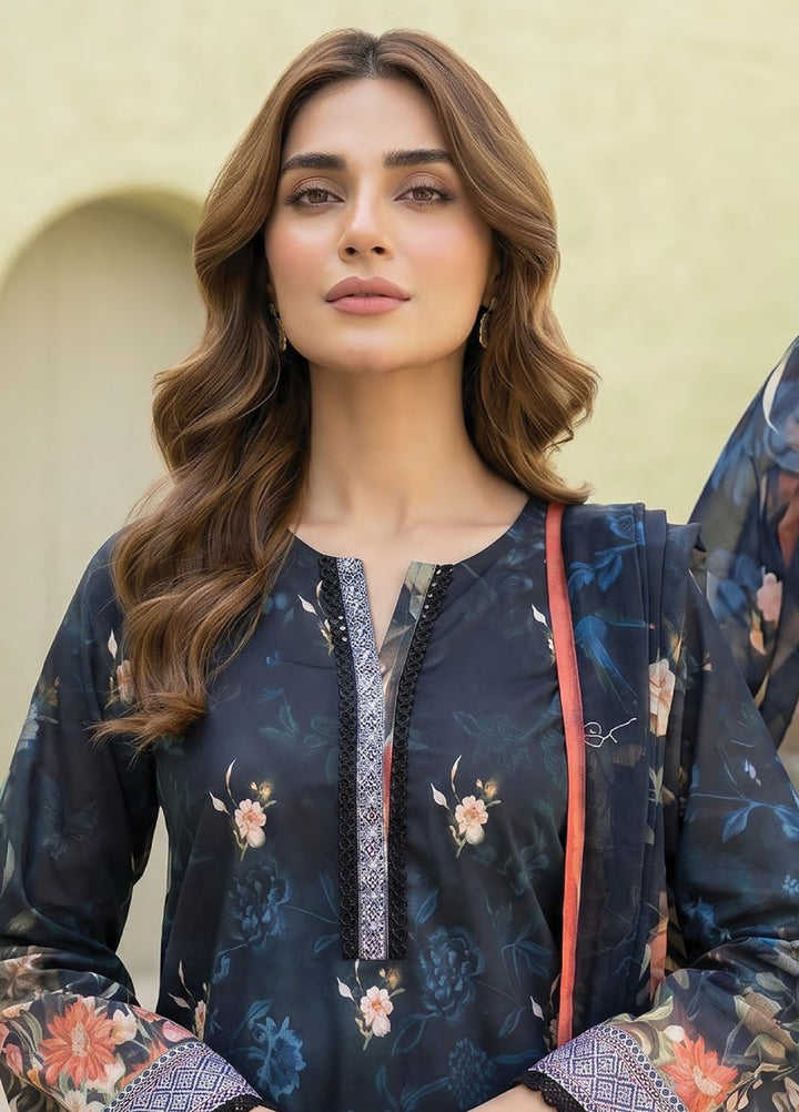 Lakhany Unstitched Printed Lawn 3 Piece Suit LSM26ULP LG-RK-0153 - Casual Collection