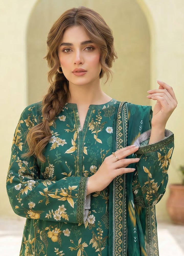 Lakhany Unstitched Printed Lawn 3 Piece Suit LSM26ULP LG-SG-0097 - Casual Collection